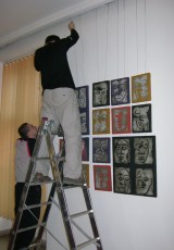 International Arad Biennial, the installation of my work. 
<br>
Arad, Romania, May-2005
